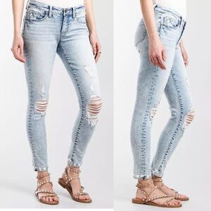 BKE Buckle Black Fit No. 53 Mid-Rise Ankle Skinny Jeans Size 30